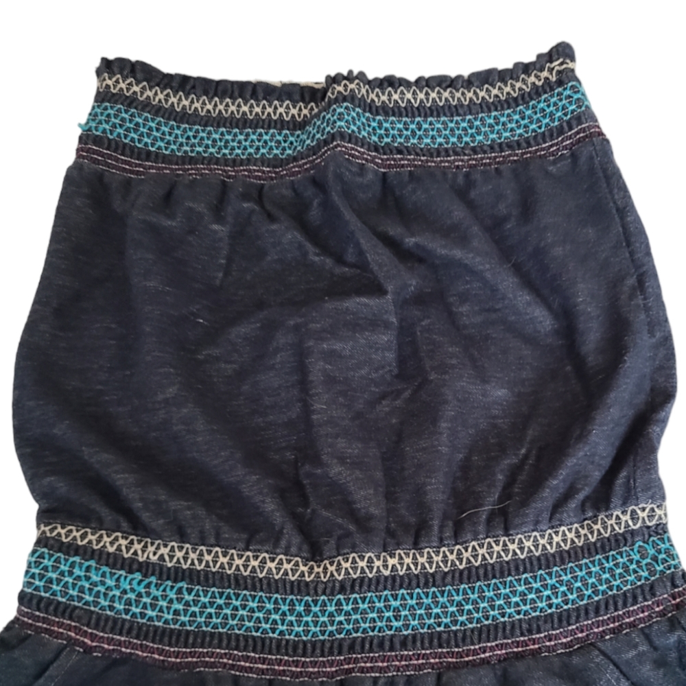 SPRING STREET | STRAPLESS ROMPER WITH SMOCKING AT TOP & WAIST | SIZE MEDIUM - Picture 4 of 11